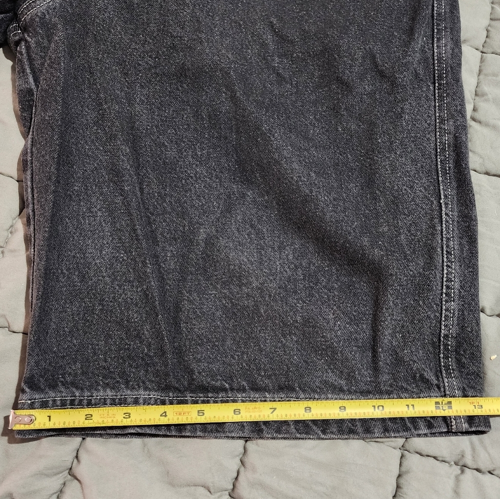 Vintage Anchor Blue Jean Denim Black Shorts Size 38 Y2K Streetwear - Picture 4 of 6